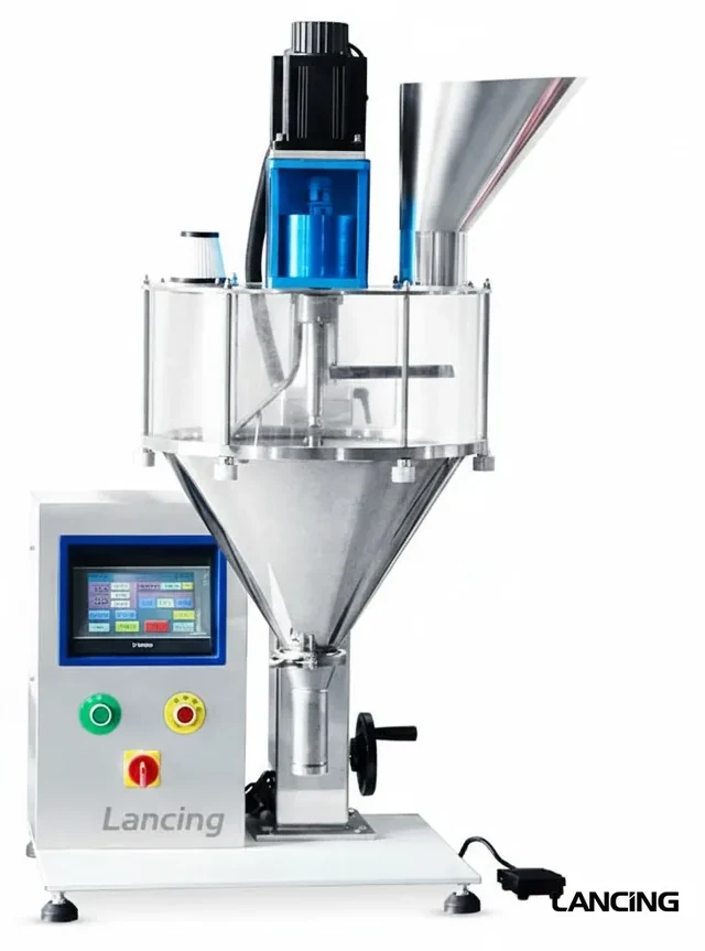 Tabletop auger filling machine for small powder filling batches